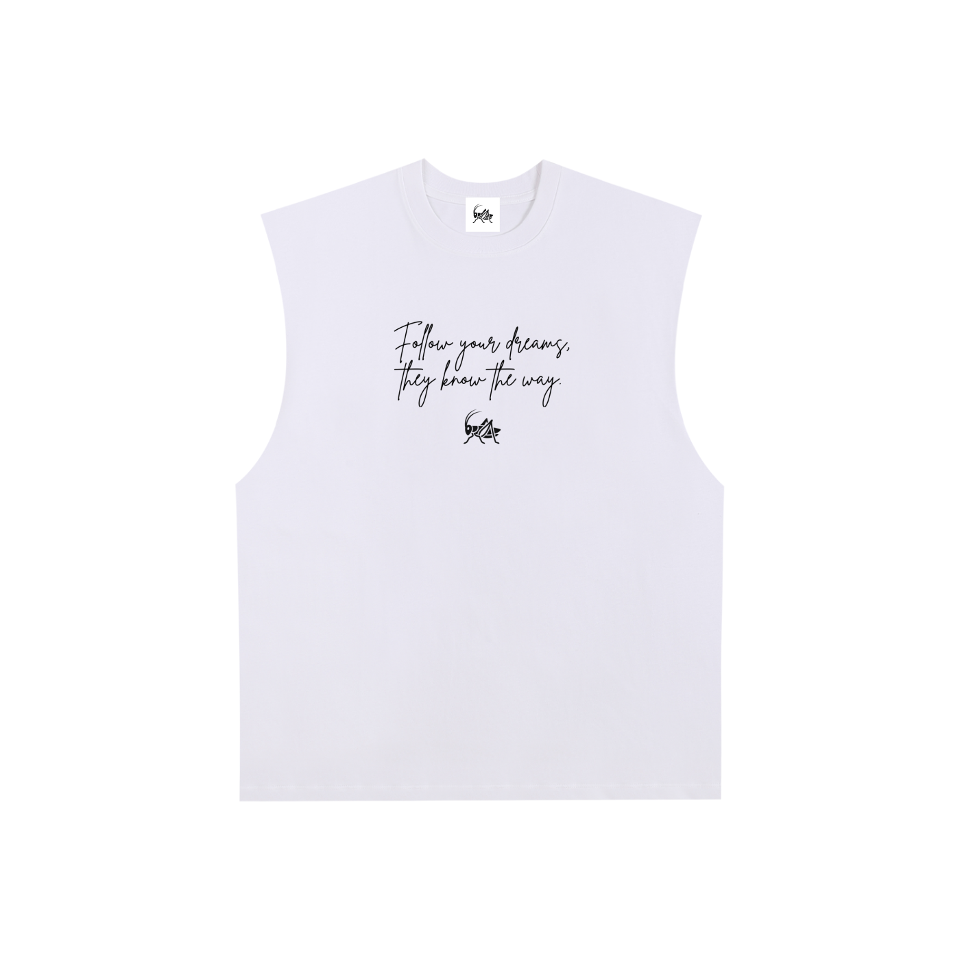 Adrienn "Follow your dreams they know the way" Men's Raw Edge Cotton Tank Top