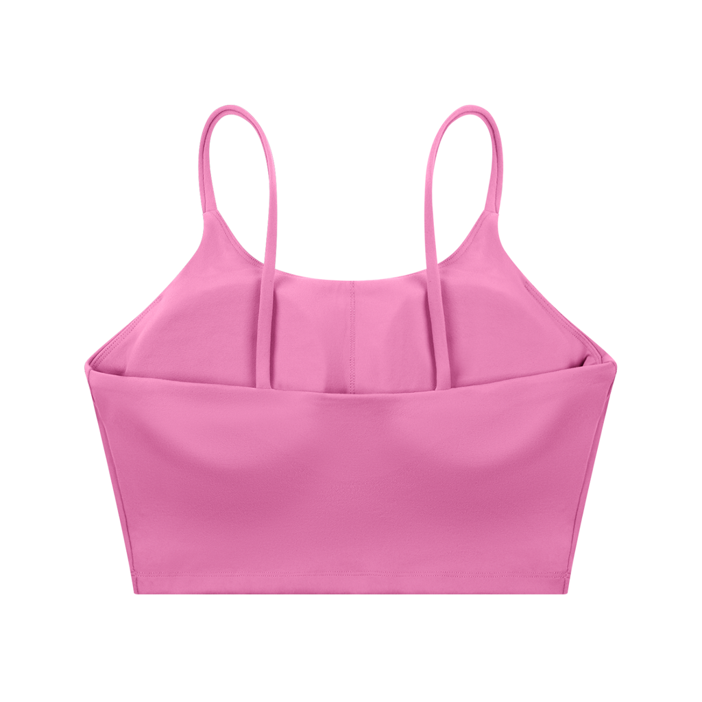 Adrienn "Life is better in pink" Spaghetti Strap Yoga Sports Bra