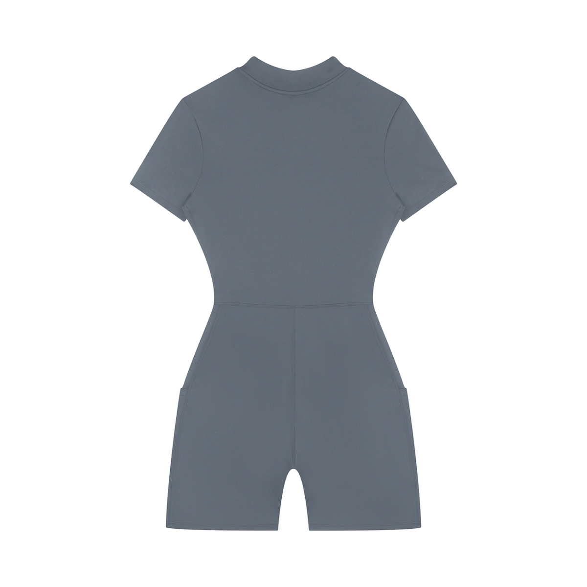 Adrienn Women's Quarter-Zip Short Sleeve Romper