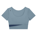 Adrienn Women's Panelled Crop Yoga T-Shirt