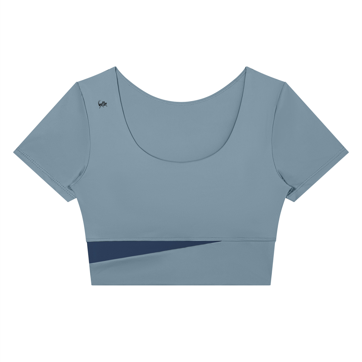 Adrienn Women's Panelled Crop Yoga T-Shirt