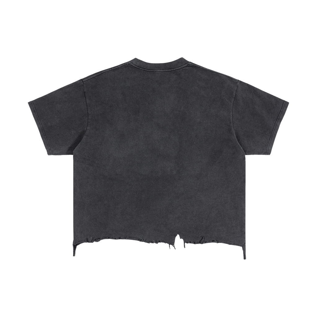 Adrienn Vintage Wash Boxy Distressed T-Shirt