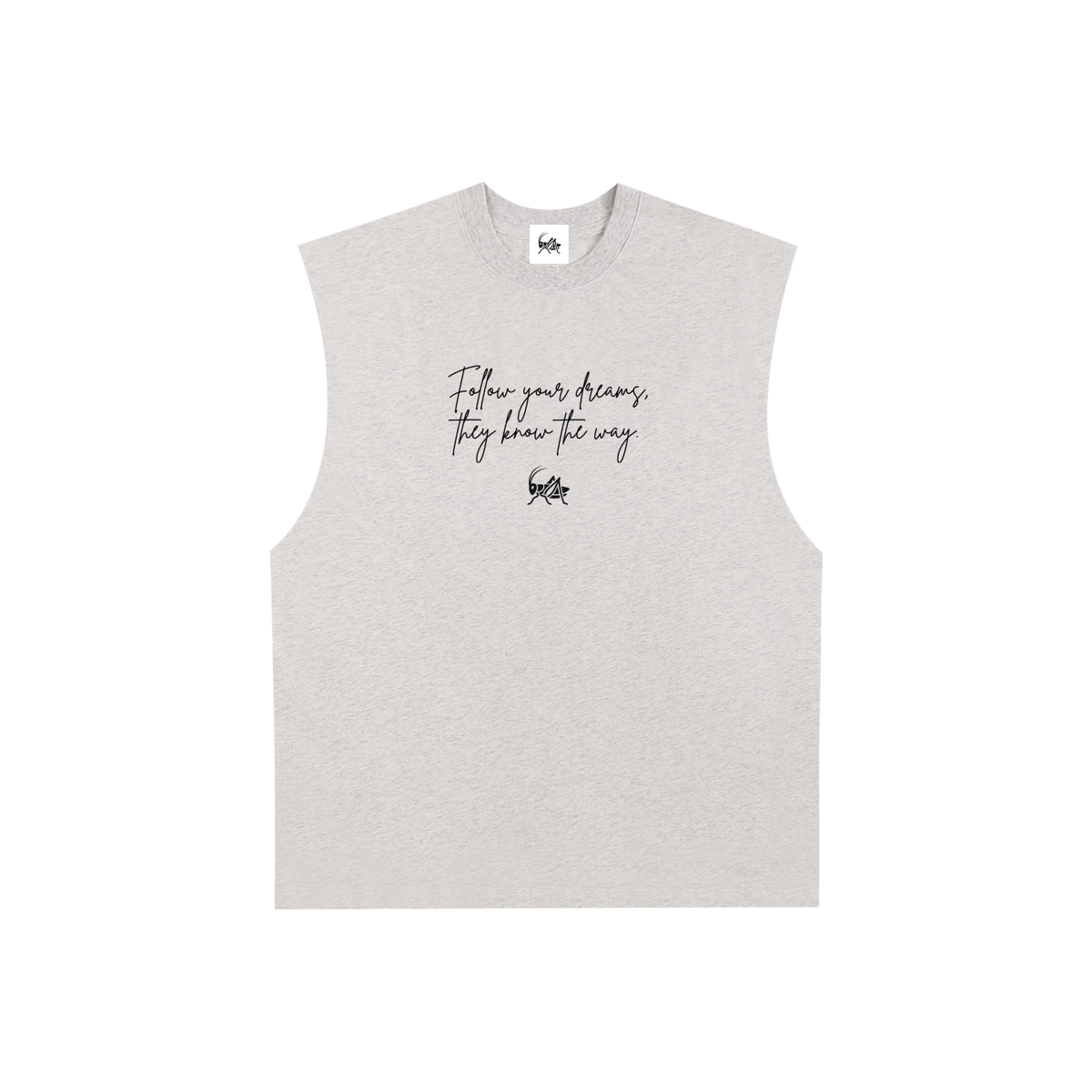 Adrienn "Follow your dreams they know the way" Men's Raw Edge Cotton Tank Top