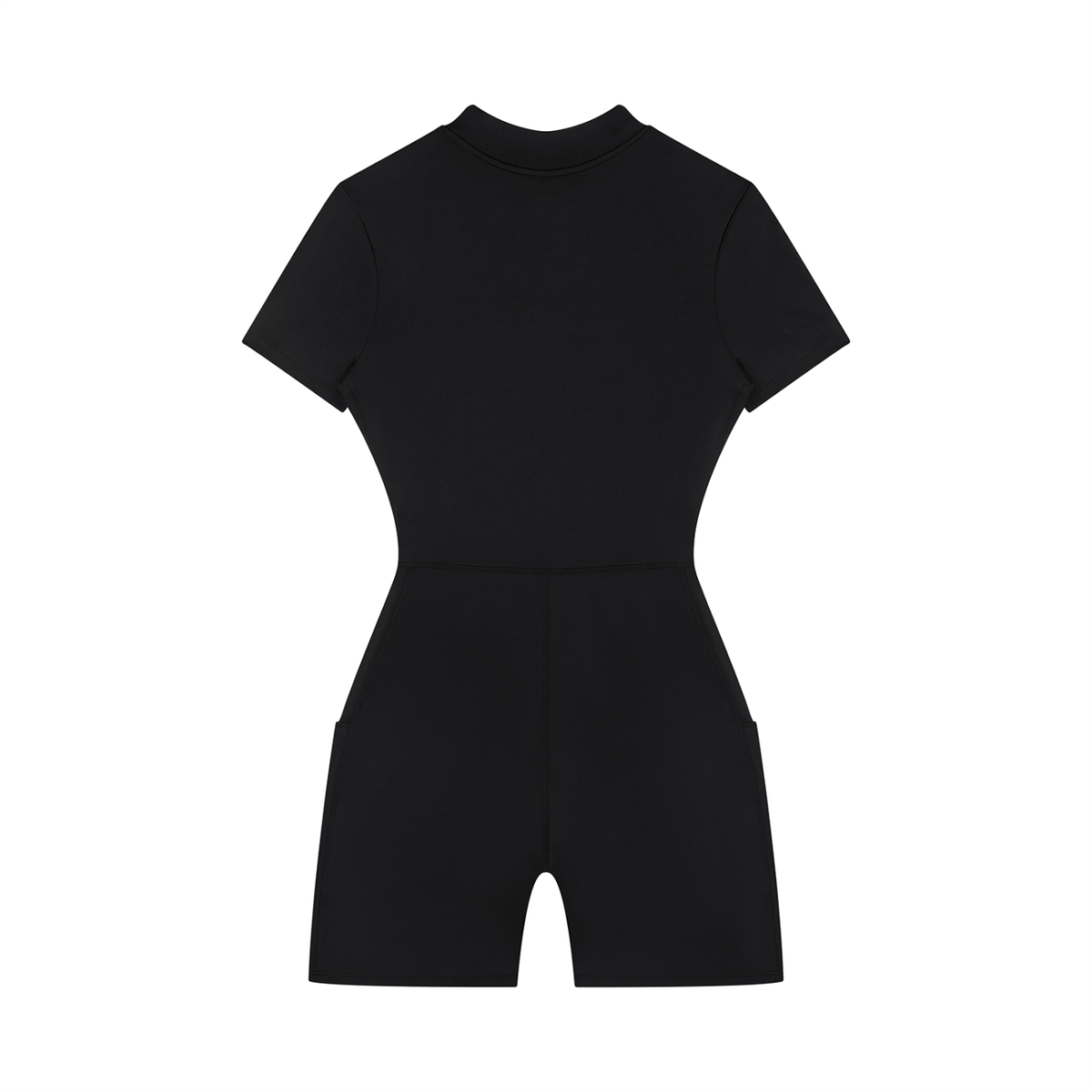 Adrienn Women's Quarter-Zip Short Sleeve Romper