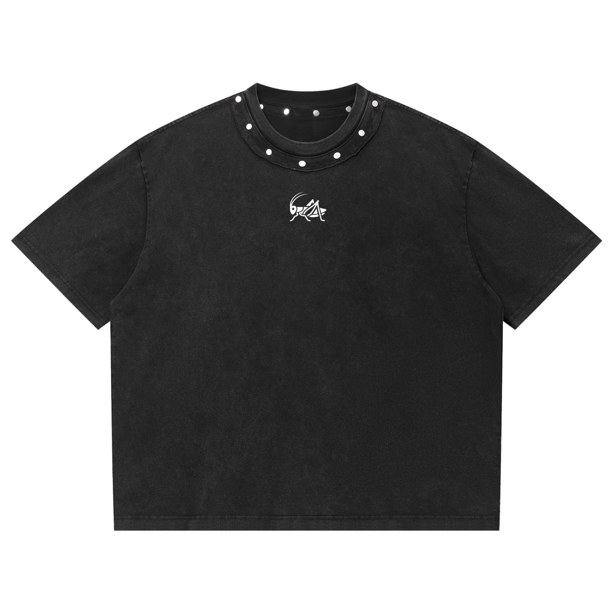 Adrienn Washed Boxy Studded T-Shirt