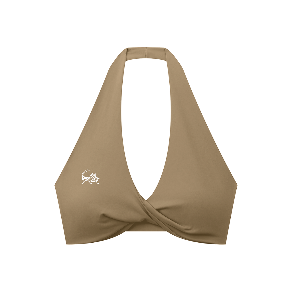 Adrienn Women's Pleated Halter Sports Bra
