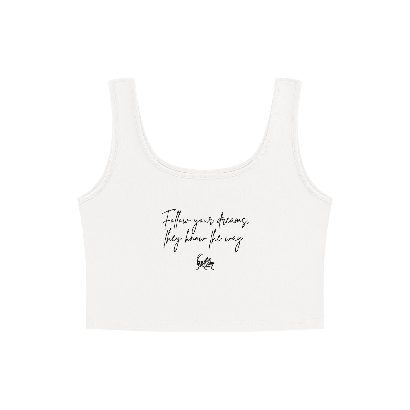 Adrienn "Follow your dreams they know the way"  Women's Cropped Tank Top