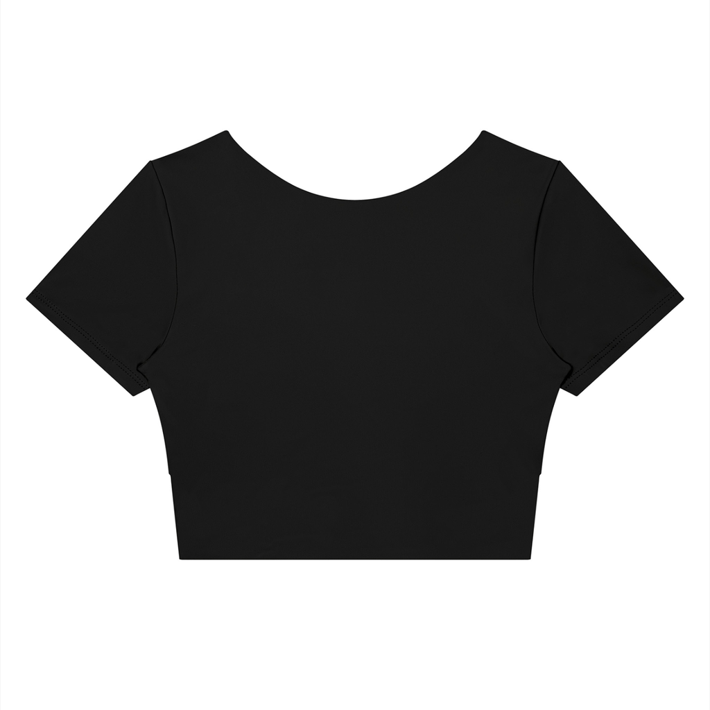 Adrienn Women's Panelled Crop Yoga T-Shirt