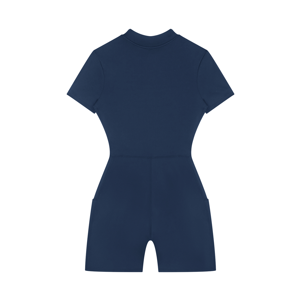 Adrienn Women's Quarter-Zip Short Sleeve Romper