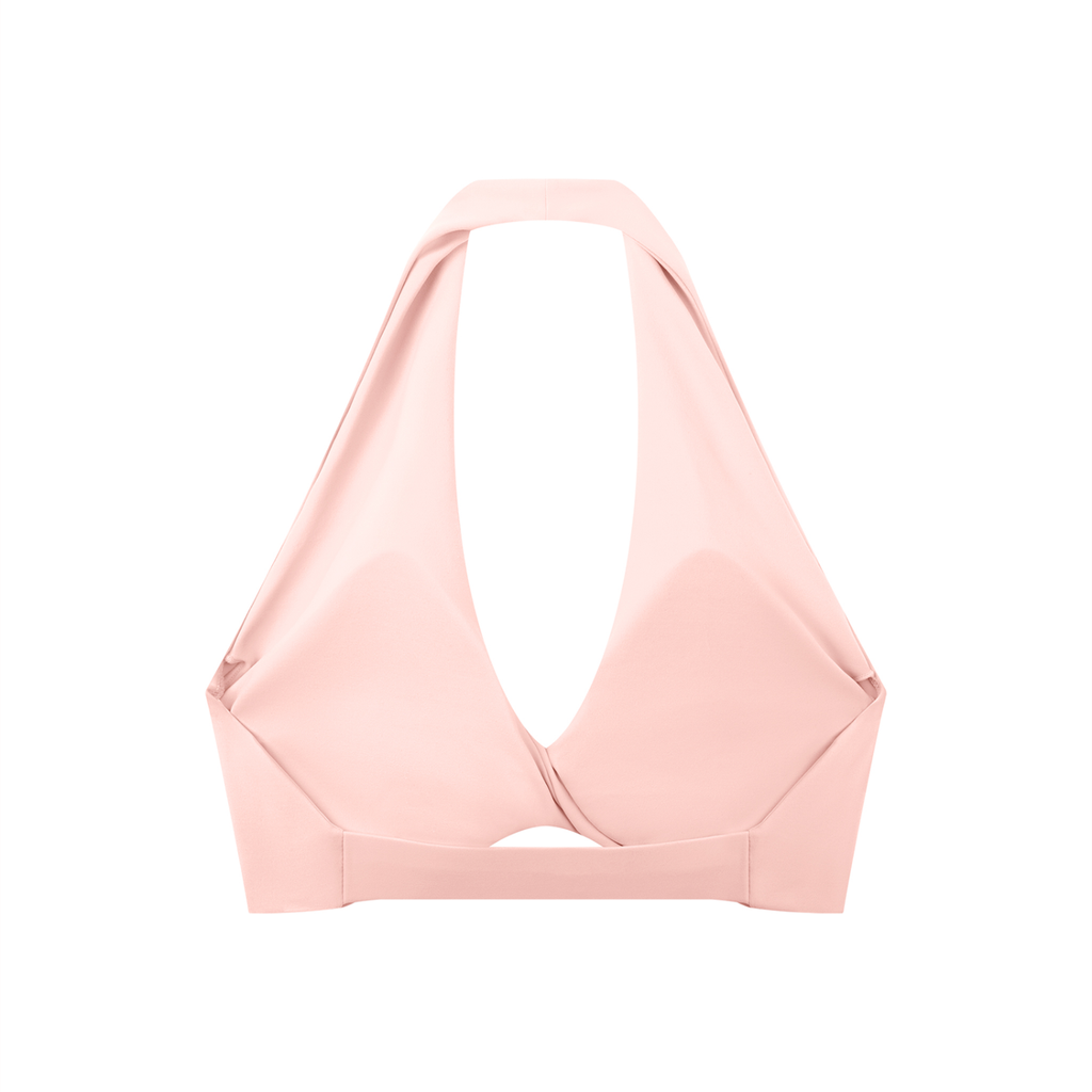 Adrienn Women's Pleated Halter Sports Bra