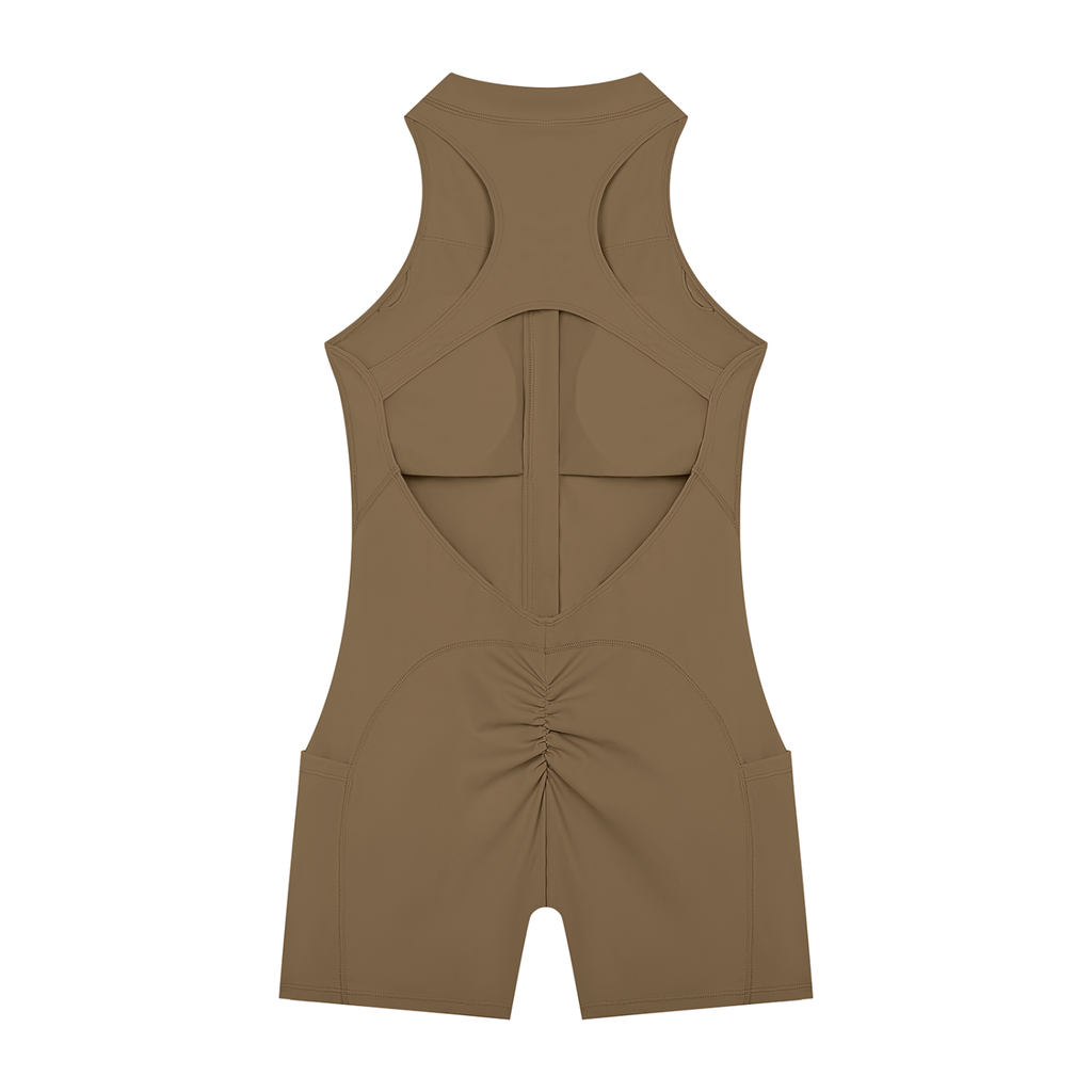 Adrienn Women’s Quarter-Zip Yoga Romper