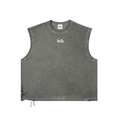 Adrienn Distressed Grommet Eyelet Tank Top