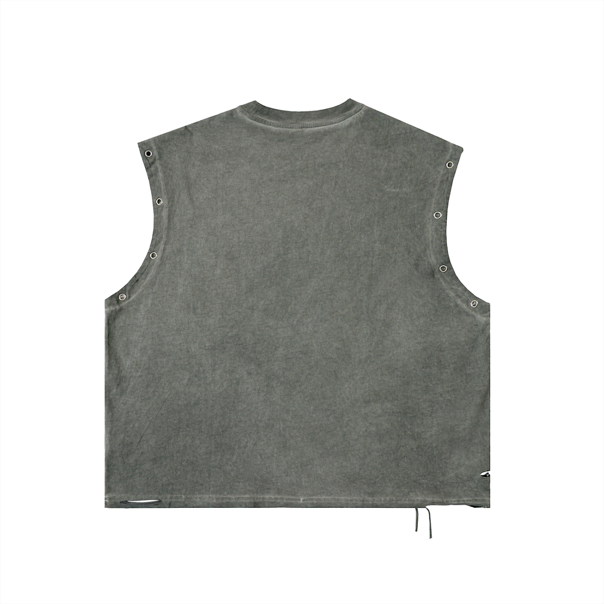 Adrienn Distressed Grommet Eyelet Tank Top