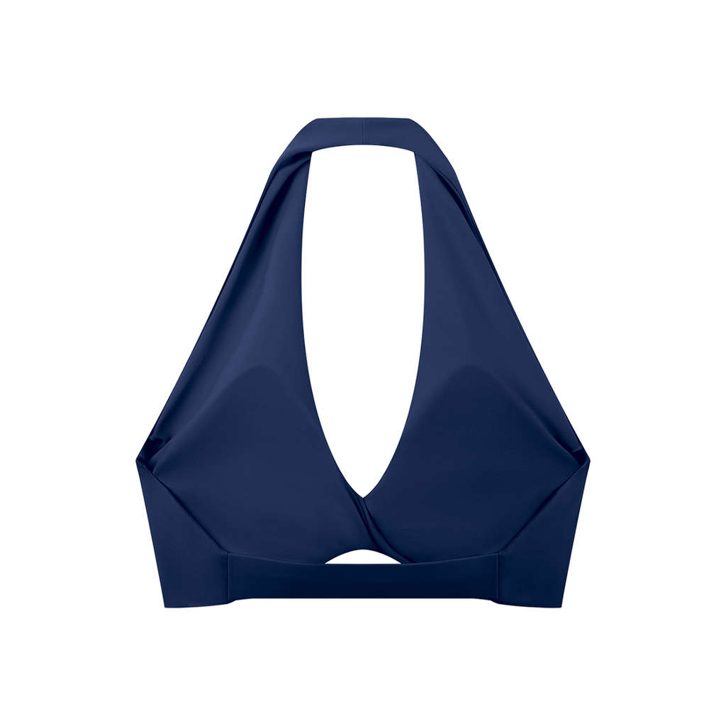 Adrienn Women's Pleated Halter Sports Bra
