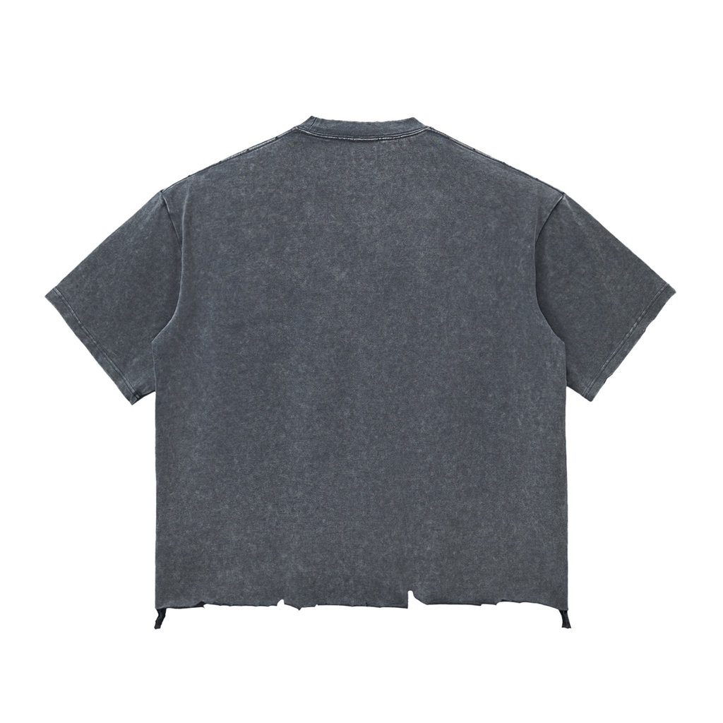 Adrienn Snow Wash Raw-Hem Boxy T-shirt
