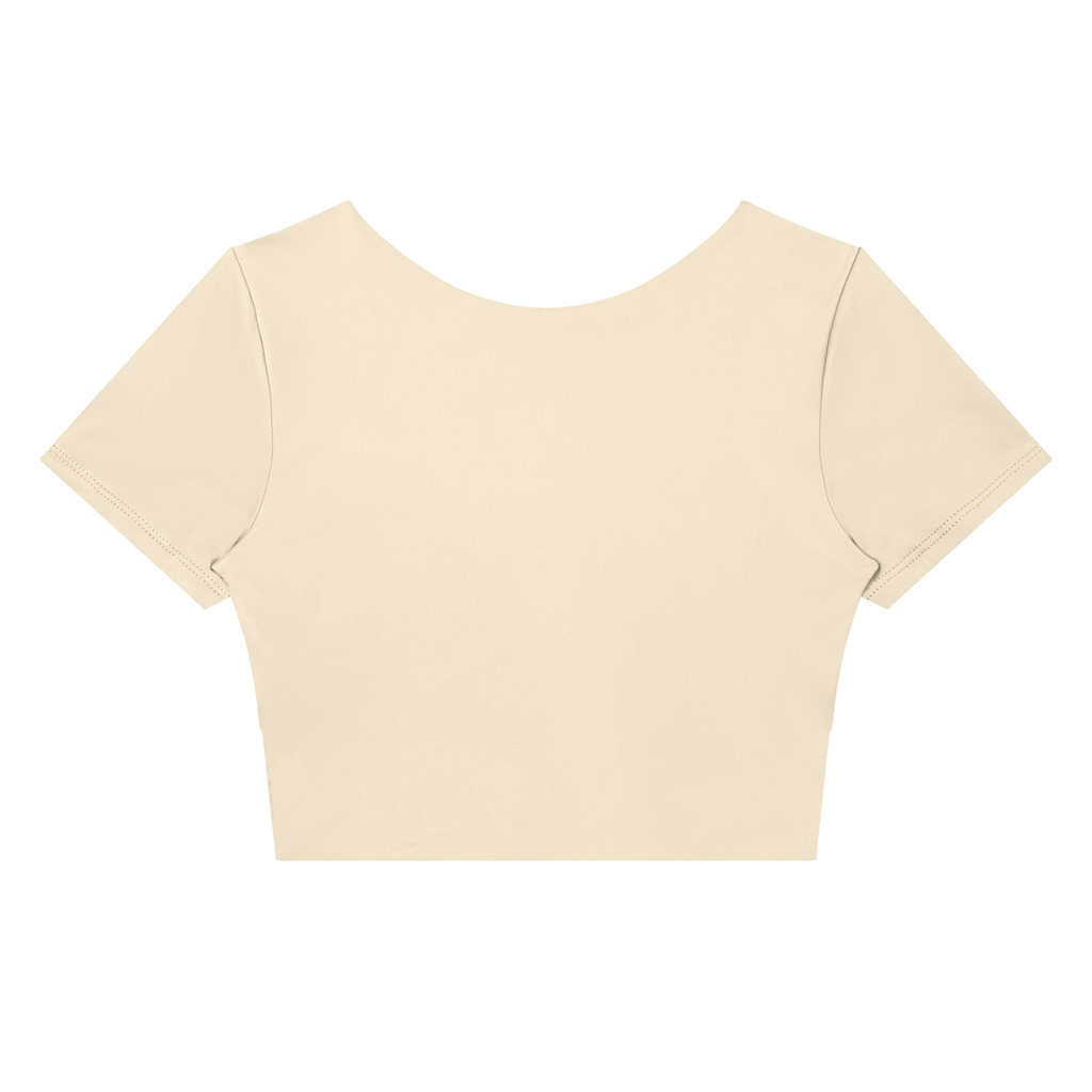 Adrienn Women's Panelled Crop Yoga T-Shirt