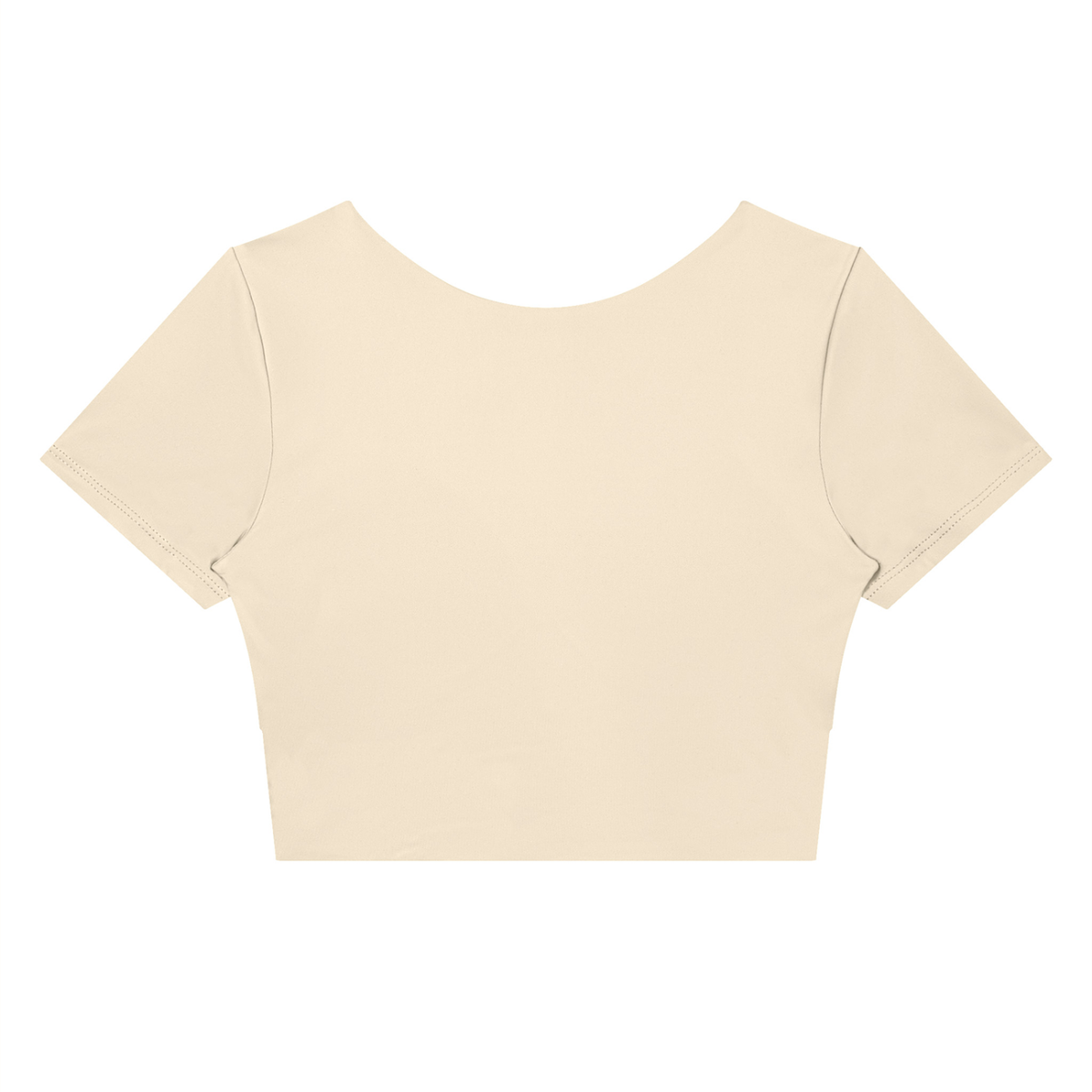 Adrienn Women's Panelled Crop Yoga T-Shirt