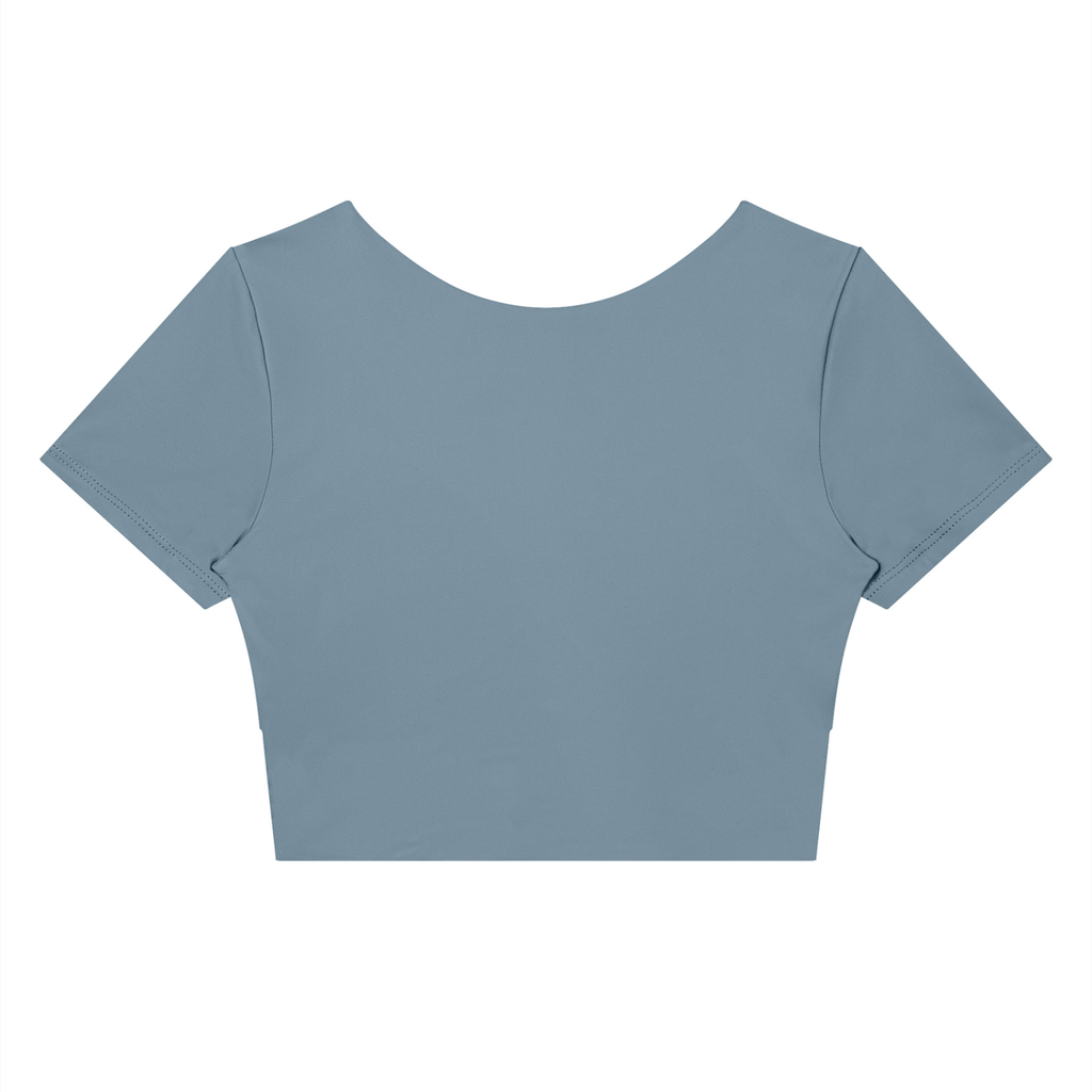 Adrienn Women's Panelled Crop Yoga T-Shirt