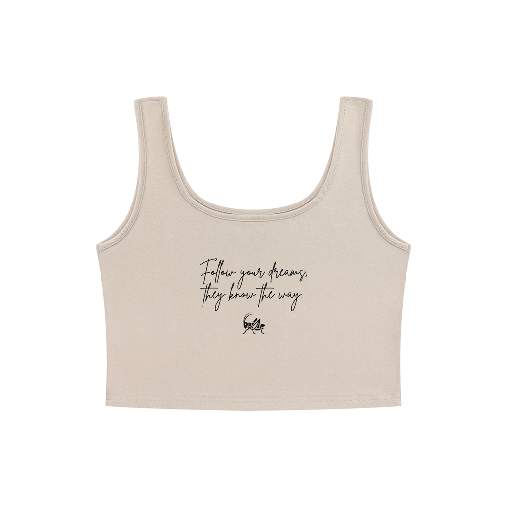Adrienn "Follow your dreams they know the way"  Women's Cropped Tank Top
