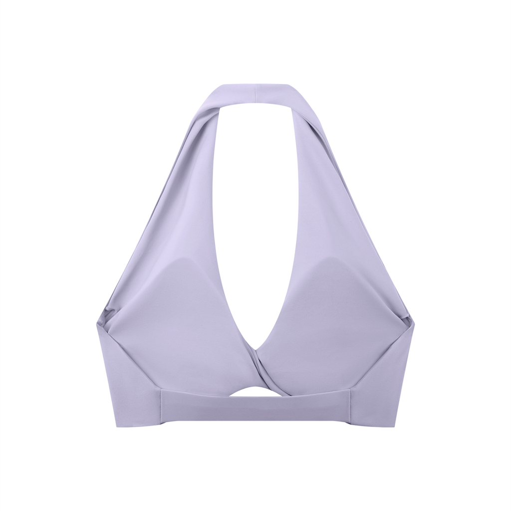 Adrienn Women's Pleated Halter Sports Bra