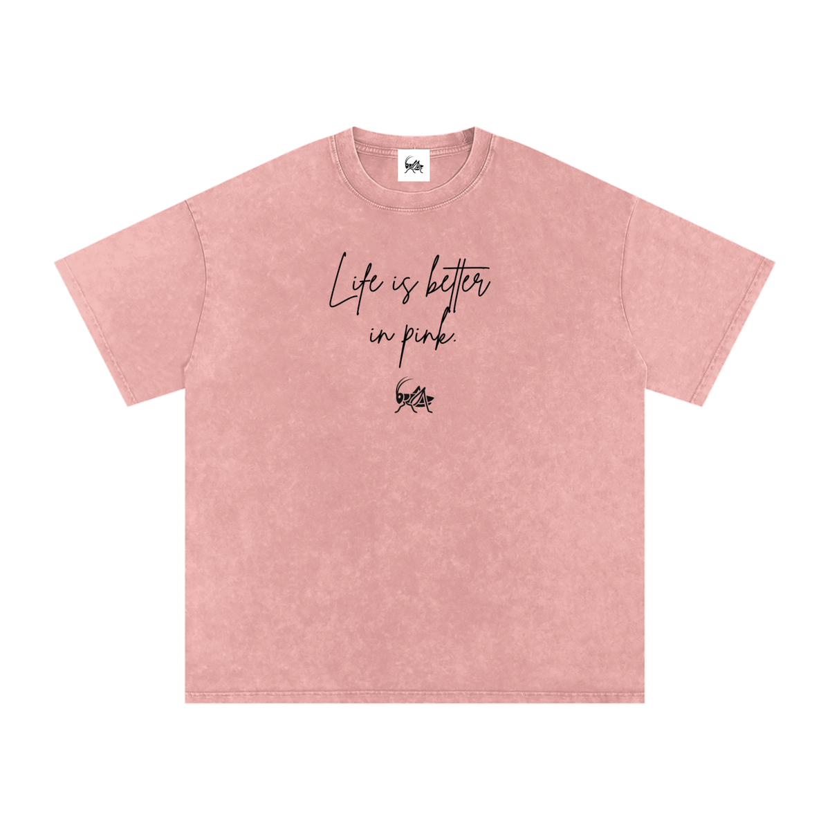 Adrienn Oversized "Life is better in pink" T-Shirt