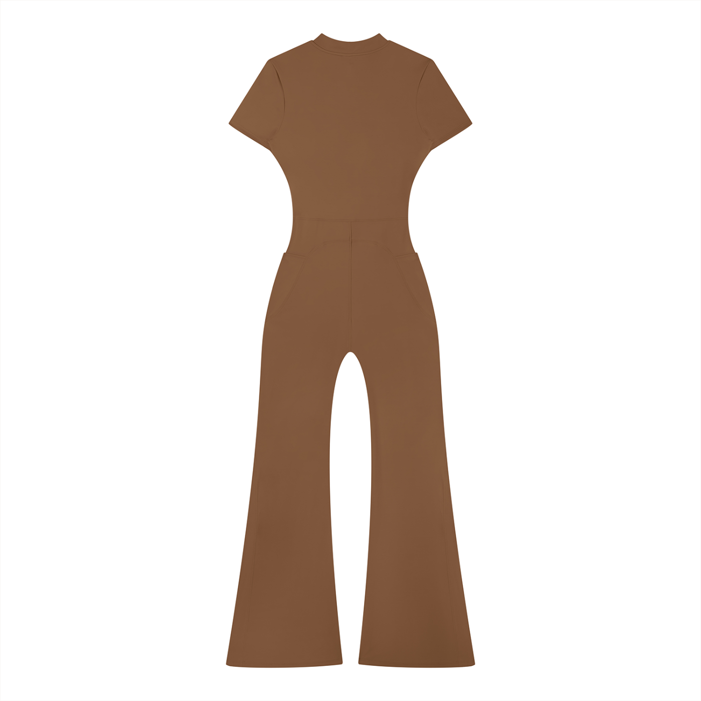 Adrienn Women’s Tight Flared Leg Quarter-Zip Jumpsuit