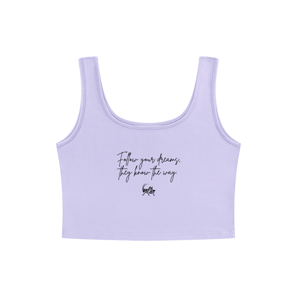 Adrienn "Follow your dreams they know the way" Women's Cropped Tank Top